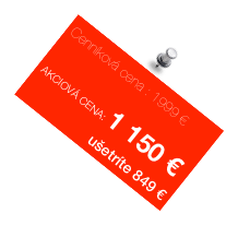 Cenníková cena : 1999 €

AKCIOVÁ CENA: 1 150 €
ušetríte 849 €